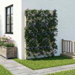 vidaXL Trellis s hrotom Biela 99 x 6 x 165 cm PP