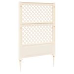 vidaXL Trellis s hrotom Biela 99 x 6 x 165 cm PP – Obrázok 2