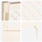 vidaXL Trellis s hrotom Biela 99 x 6 x 165 cm PP – Obrázok 6