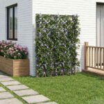 vidaXL Trellis s hrotom Sivá 99 x 6 x 165 cm PP