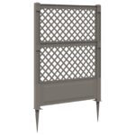 vidaXL Trellis s hrotom Sivá 99 x 6 x 165 cm PP – Obrázok 2