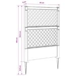vidaXL Trellis s hrotom Sivá 99 x 6 x 165 cm PP – Obrázok 7
