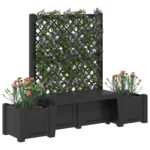 vidaXL Záhradná lavička Kopenhagen Antracitová 173 x 49 x 135,5 cm PP – Obrázok 3