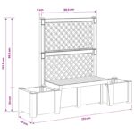 vidaXL Záhradná lavička Kopenhagen Antracitová 173 x 49 x 135,5 cm PP – Obrázok 8