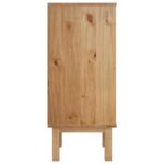 vidaXL Příborník OTTA Čierna 45 x 39 x 90 cm Borovicový masív – Obrázok 5