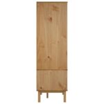 vidaXL Šatná skriňa OTTA Čierna 76,5 x 53 x 172 cm Borovicový masív – Obrázok 5