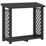 vidaXL Regál na palivové drevo 114 x 46 x 101 cm PP Antracitová – Obrázok 2