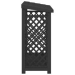 vidaXL Regál na palivové drevo 114 x 46 x 101 cm PP Antracitová – Obrázok 5