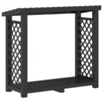 vidaXL Regál na palivové drevo 114 x 46 x 101 cm PP Antracitová – Obrázok 6