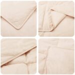 vidaXL Letná prikrývka Béžová 200 x 200 cm 100% prírodný Kapok – Obrázok 6