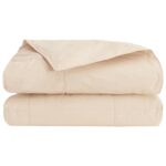 vidaXL Letná prikrývka Béžová 200 x 220 cm 100% prírodný Kapok – Obrázok 4