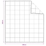 vidaXL Paplón Biela 240 x 260 cm Bambusové vlákno – Obrázok 7