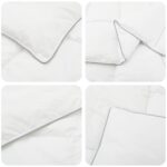 vidaXL Prikrývka na celý rok Biela 200 x 200 cm Bambusové vlákno – Obrázok 5