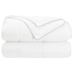 vidaXL Prikrývka na celý rok Biela 155 x 220 cm Bambusové vlákno – Obrázok 4