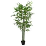 vidaXL Umelý bambusový strom 2 pcs Zelená 45 x 18 x 175 cm – Obrázok 4