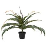 vidaXL Umelý papraďový stromček Zelená 58 x 13 x 60 cm Textília a PE – Obrázok 3