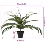 vidaXL Umelý papraďový stromček Zelená 58 x 13 x 60 cm Textília a PE – Obrázok 6