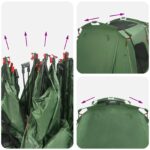 vidaXL 3 osoba Pre 3 osoby Zelená 185T Polyester s PU náterom – Obrázok 12