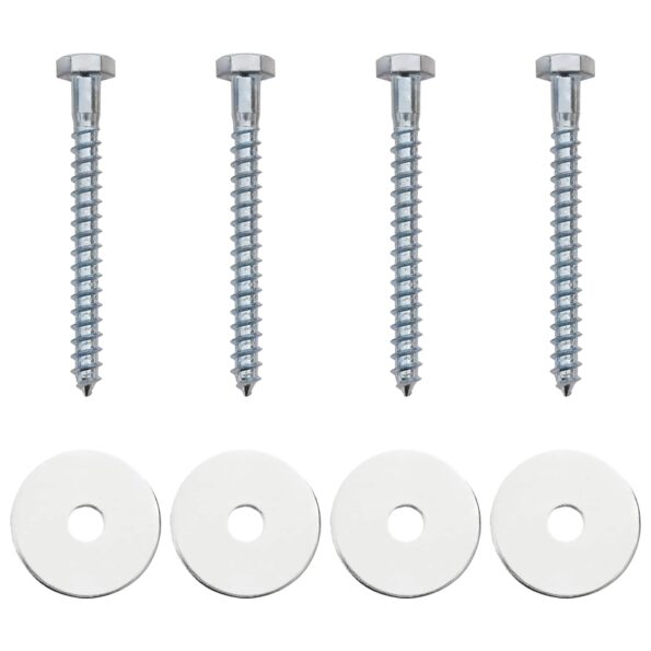 vidaXL Zemný kotviaci predmet 4 pcs Strieborná Ø10 x 60 cm – Obrázok 5