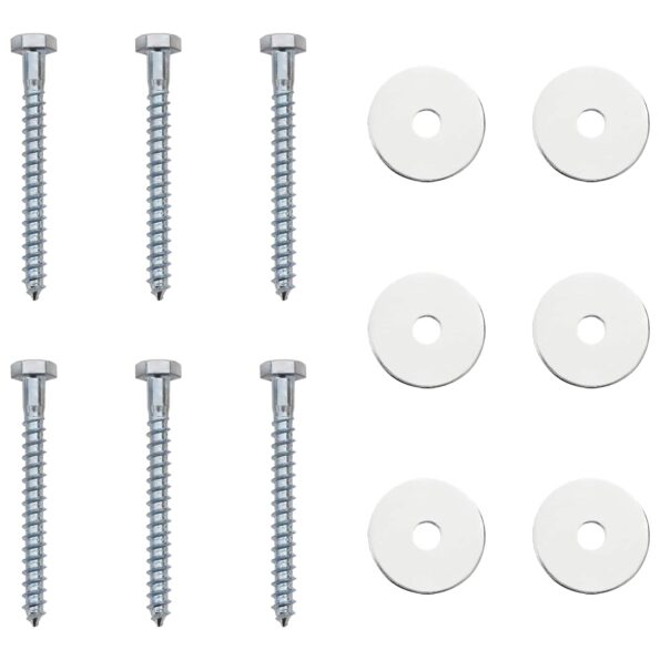 vidaXL Zemný kotviaci predmet 6 pcs Strieborná Ø10 x 60 cm – Obrázok 5