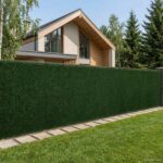 vidaXL Umelé oplotenie Tmavozelená 1,5 x 5 m PVC a oceľ