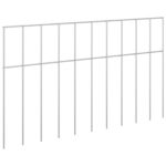 vidaXL Záhradný plotový panel 24 pcs Pozinkovaná oceľ Strieborná – Obrázok 2