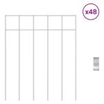 vidaXL Záhradný plotový panel 48 pcs Pozinkovaná oceľ Strieborná – Obrázok 3