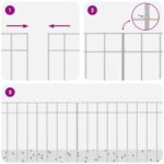 vidaXL Záhradný plotový panel 24 pcs Pozinkovaná oceľ Strieborná – Obrázok 7