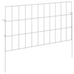 vidaXL Záhradný plot s kolíkmi 24 pcs 55 x 30 cm Mesh Pozinkovaná oceľ – Obrázok 2