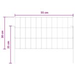 vidaXL Záhradný plot s kolíkmi 24 pcs 55 x 30 cm Mesh Pozinkovaná oceľ – Obrázok 8