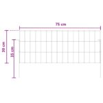 vidaXL Záhradný plot s kolíkmi 48 pcs 75 x 30 cm Mesh Pozinkovaná oceľ – Obrázok 8