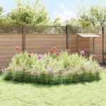 vidaXL Záhradný plot s kolíkmi 12 pcs 95 x 30 cm Mesh Pozinkovaná oceľ – Obrázok 4