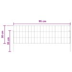vidaXL Záhradný plot s kolíkmi 12 pcs 95 x 30 cm Mesh Pozinkovaná oceľ – Obrázok 8