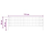 vidaXL Záhradný plot s kolíkmi 24 pcs 115 x 30 cm Mesh Strieborná – Obrázok 8