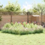 vidaXL Záhradný plot s kolíkmi 24 pcs 55 x 50 cm Mesh Pozinkovaná oceľ – Obrázok 4