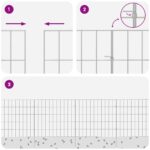 vidaXL Záhradný plot s kolíkmi 24 pcs 55 x 50 cm Mesh Pozinkovaná oceľ – Obrázok 7