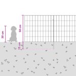 vidaXL Záhradný plot s kolíkmi 24 pcs 55 x 50 cm Mesh Pozinkovaná oceľ – Obrázok 9