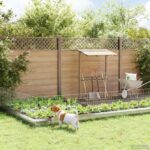 vidaXL Záhradný plot s kolíkmi 12 pcs 75 x 50 cm Mesh Pozinkovaná oceľ