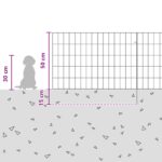 vidaXL Záhradný plot s kolíkmi 12 pcs 75 x 50 cm Mesh Pozinkovaná oceľ – Obrázok 9