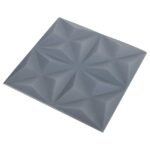 vidaXL Nástenné panely 48 pcs Origami Šedý 50 x 50 cm XPS Pena – Obrázok 2