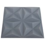 vidaXL Nástenné panely 48 pcs Origami Šedý 50 x 50 cm XPS Pena – Obrázok 4