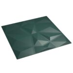 vidaXL Nástenné panely 48 pcs Zelená 50 x 50 cm XPS Pena