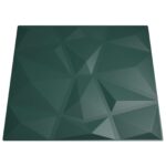 vidaXL Nástenné panely 48 pcs Zelená 50 x 50 cm XPS Pena – Obrázok 3