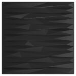 vidaXL Nástenné panely 24 pcs Čierny Kameň 50 x 50 cm XPS Pena – Obrázok 3