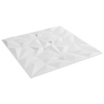 vidaXL Nástenné panely 48 pcs Biela 50 x 50 cm XPS Pena