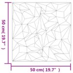 vidaXL Nástenné panely 24 pcs Čierna 50 x 50 cm XPS Pena – Obrázok 5