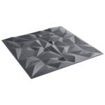 vidaXL Nástenné panely 12 pcs Amethyst Šedý 50 x 50 cm XPS Pena