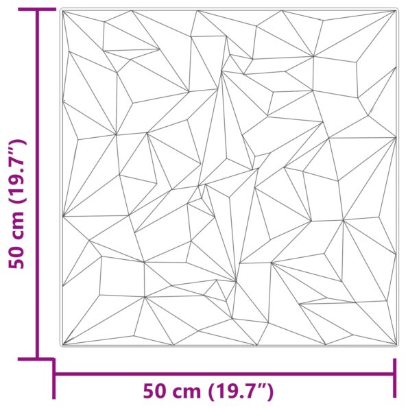 vidaXL Nástenné panely 48 pcs Amethyst Šedý 50 x 50 cm XPS Pena – Obrázok 4