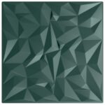 vidaXL Nástenné panely 24 pcs Amethyst Zelený 50 x 50 cm XPS Pena – Obrázok 3