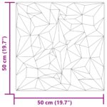 vidaXL Nástenné panely 24 pcs Amethyst Zelený 50 x 50 cm XPS Pena – Obrázok 4